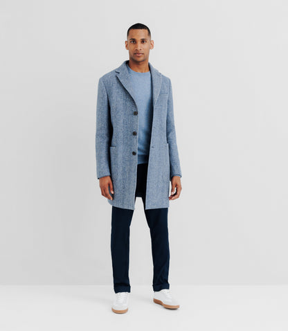 Louis - Manteau en Laine Bleu | Élégance Classique et Chaleur Urbaine